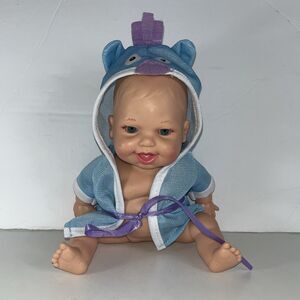 2015 New Adventures 9" Baby Doll w/Animal Robe & Undies Cute Chubby Belly